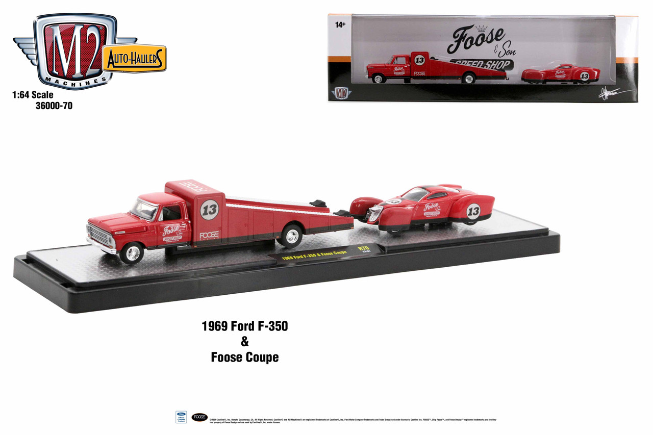 M2 Machines Auto Hauler 70 1969 Ford F350 and Foose Coupe